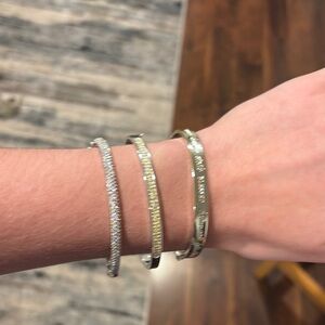 Elegant Silver and Gold Bangle trio from Stella and Dot And TS